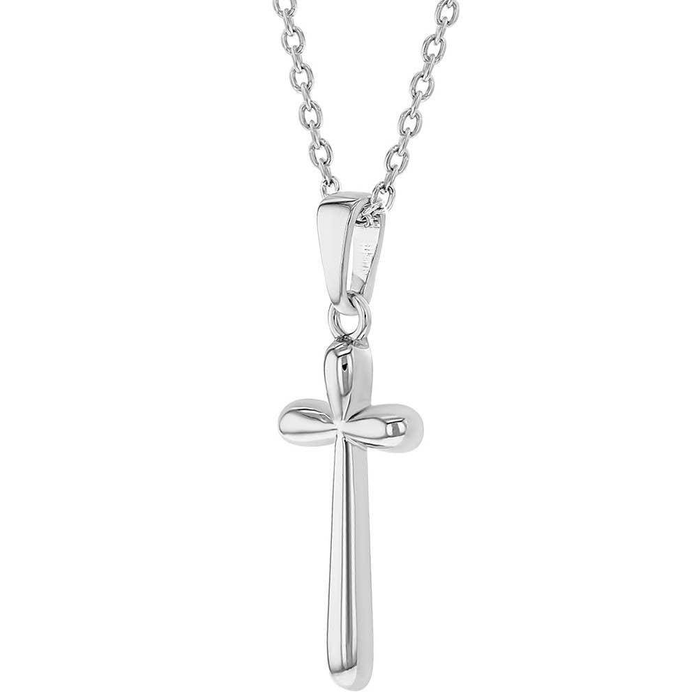 Sterling Silver Small Mini Jesus Christ Baby Crucifix Cross Pendant or Necklace 